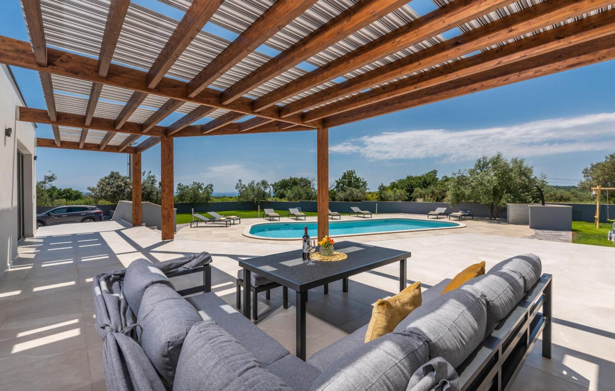 Villa Posidonia Near Pula With Sea View And Surrounded By Olive Trees Krnica Exterior photo